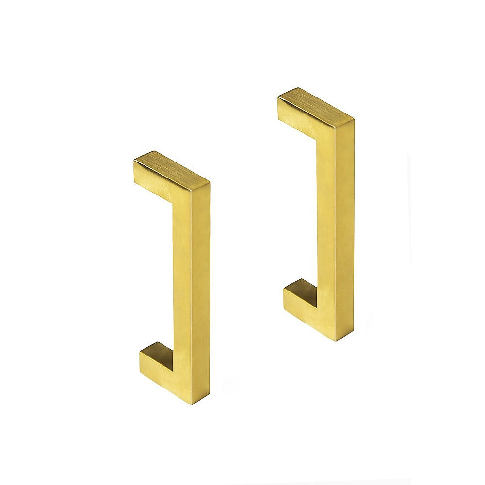 Brushed Brass Drawer Pulls, Gold Finish, 15x, Stainless Steel