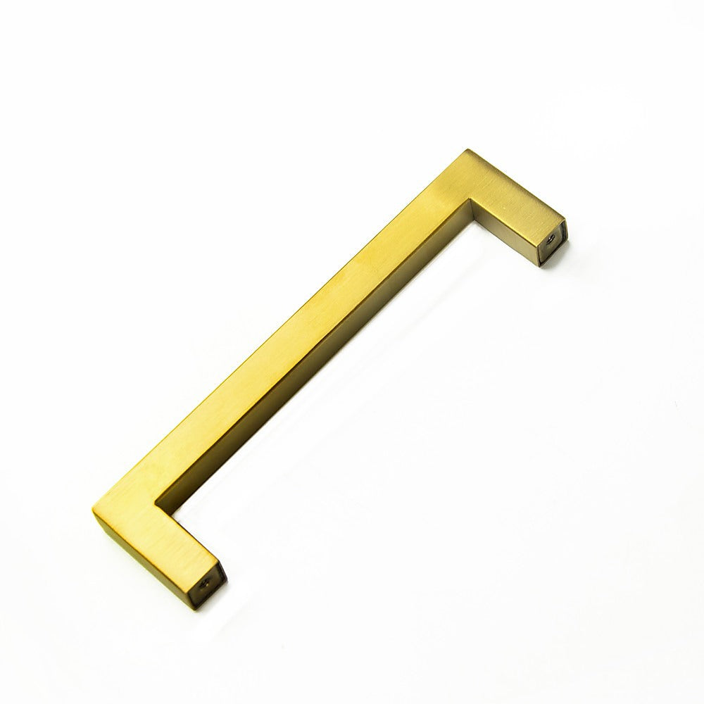 15x Brushed Brass Drawer Pulls Stainless Steel Gold 128mm