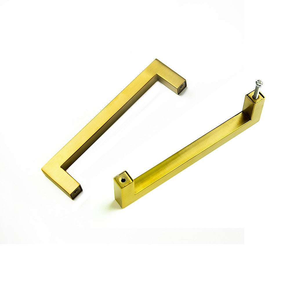 15x Brushed Brass Drawer Pulls Stainless Steel Gold 128mm