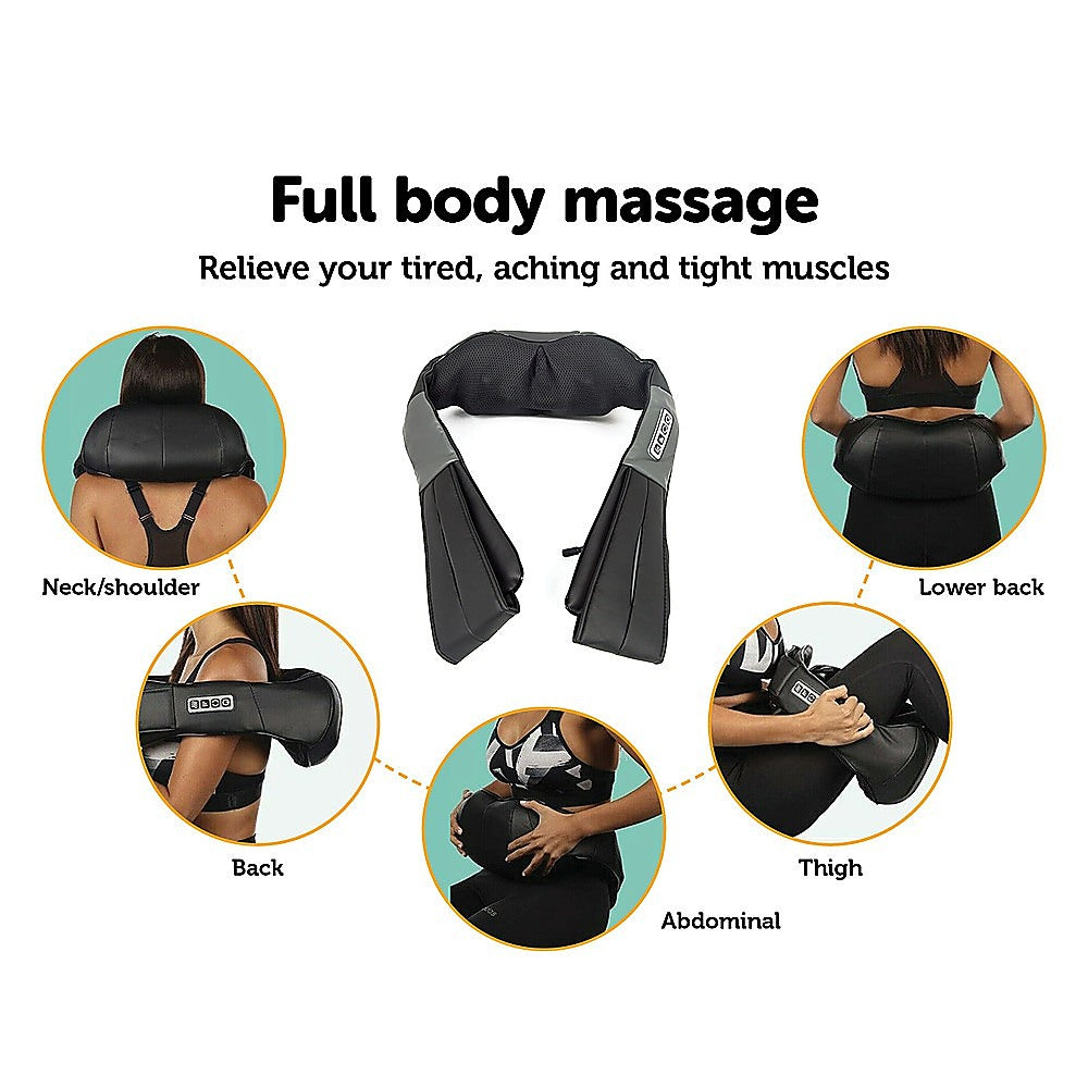 Shiatsu Neck & Back Massager with Heat Deep Kneading Massage Pillow for Shoulder