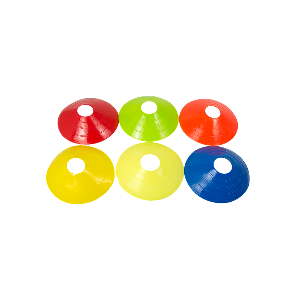 60 Pack Colourful Training Discs Cones with Carry Stand