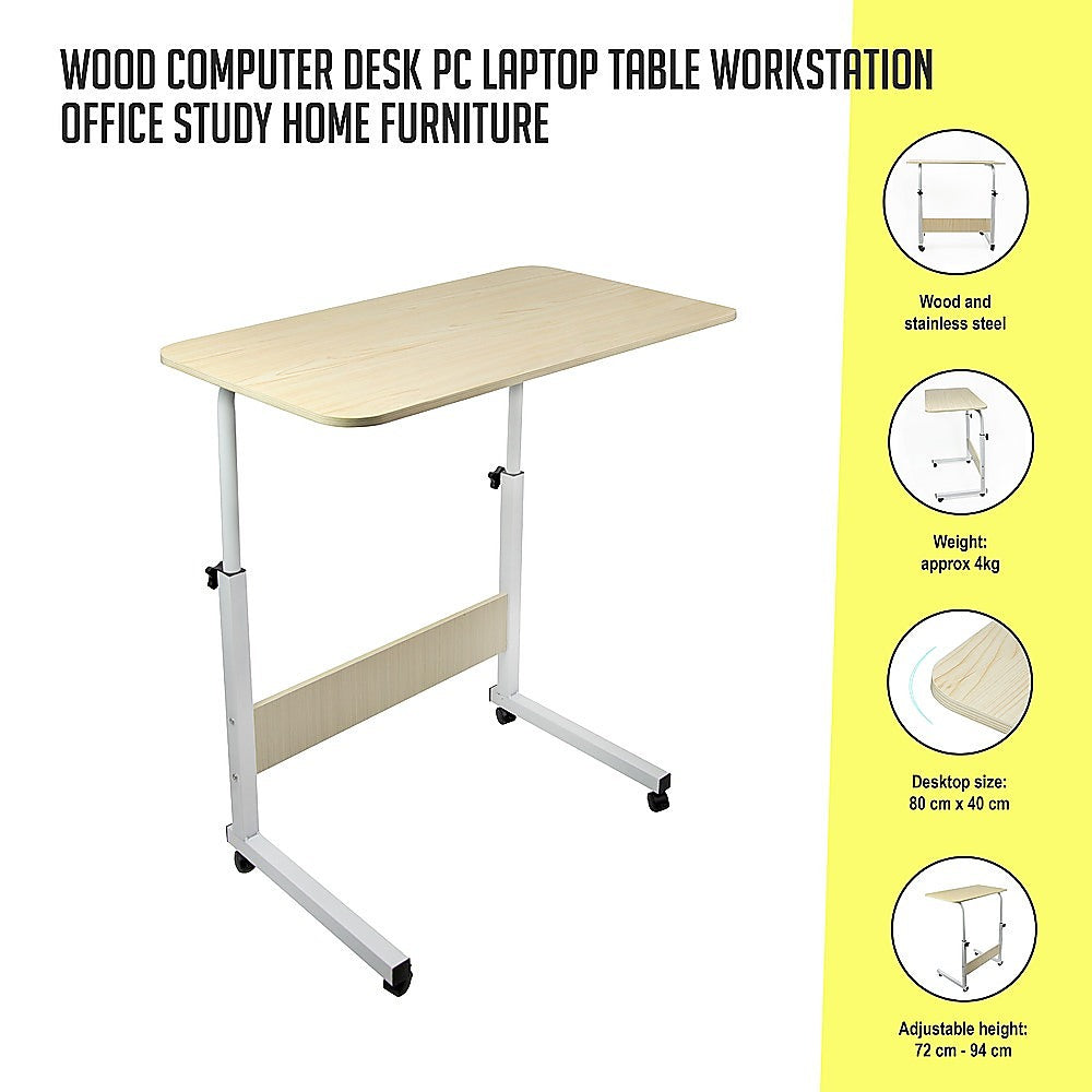 Adjustable Wood Computer Desk with Storage - Randy & Travis