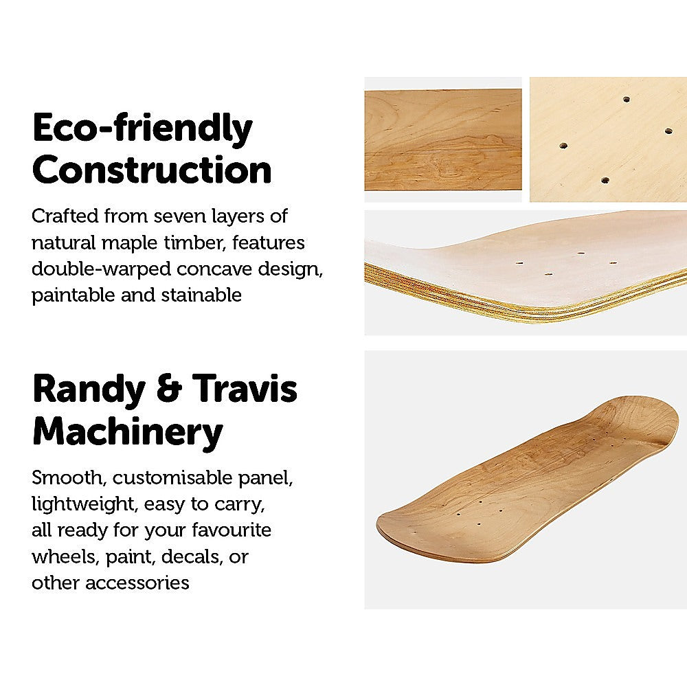 Eco-Friendly Double Concave Maple Skateboard Deck 79cm Randy & Travis