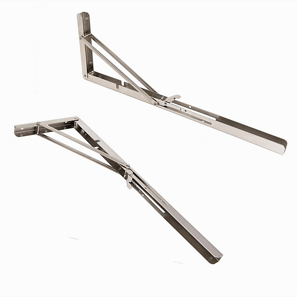 Heavy-Duty 20" Stainless Steel Folding Table Bracket Set | 50kg Load