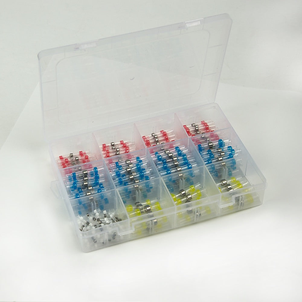 500-Pack Solder Sleeve Seal Heat Shrink Butt Wire Connectors – Waterproof Terminal Set, Unbranded