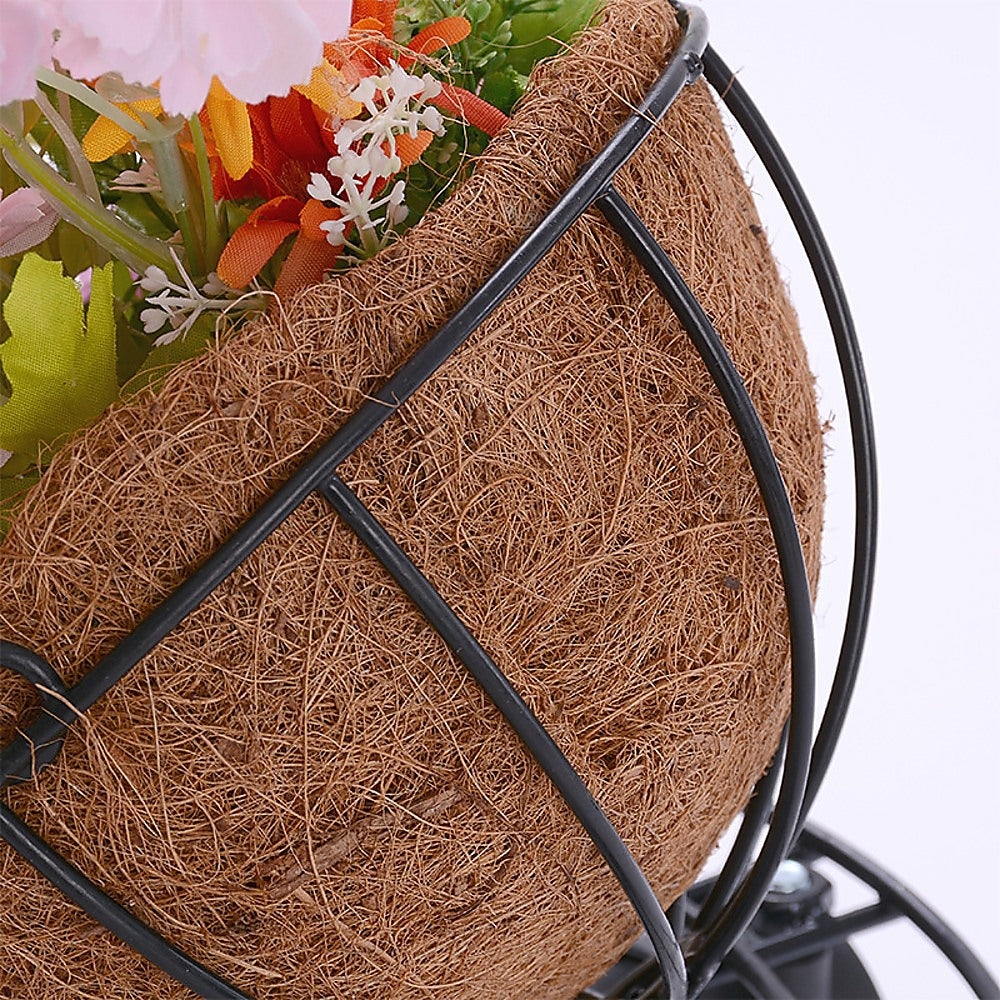 4X Iron & Coir Hanging Baskets 35cm - Indoor & Outdoor Use