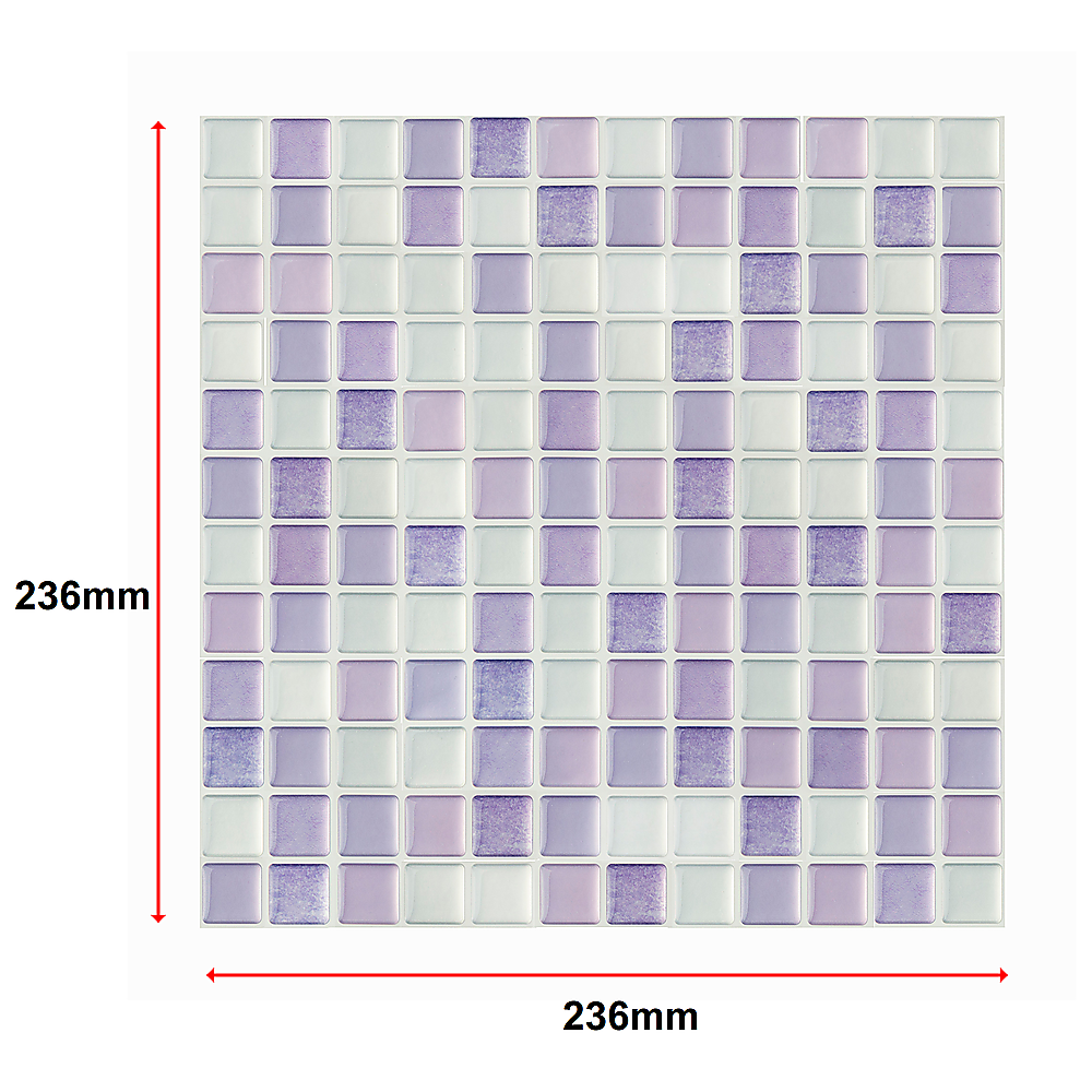 3D Crystal Peel and Stick Wall Tile 10 Sheets, Humidity-Resistant