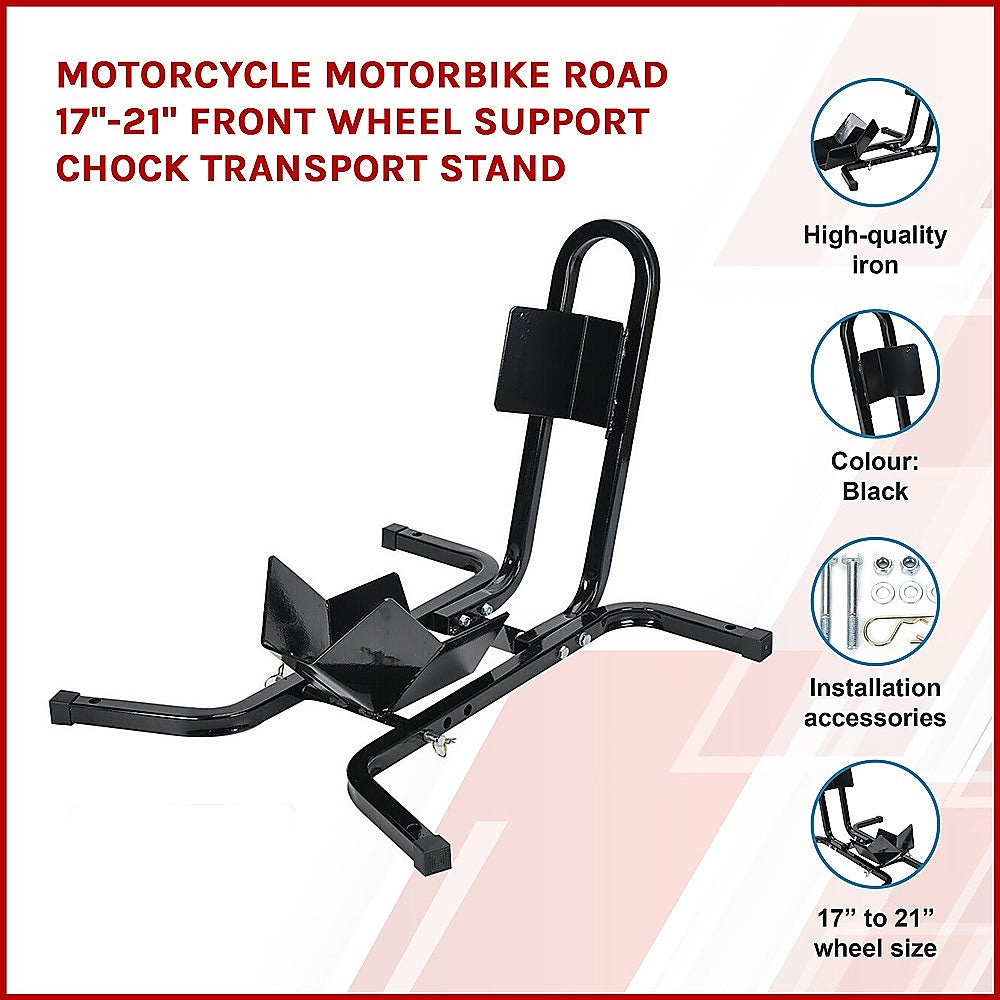 Motorcycle Motorbike Road 17"-21" Front Wheel Support Chock Transport Stand