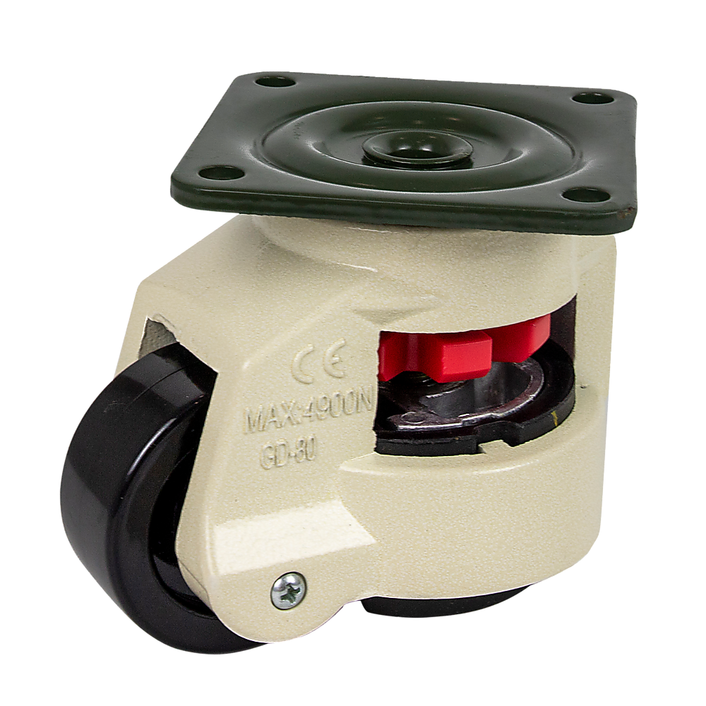 Leveling Casters Swivel Workbench Adjustable Wheel 1000KG Retractable