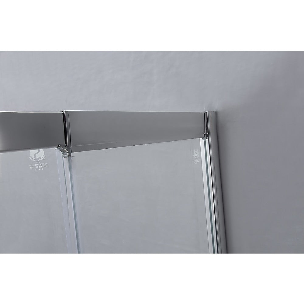 1400-1600mm Sliding Door Safety Glass Shower Screen Chrome By Della Francesca