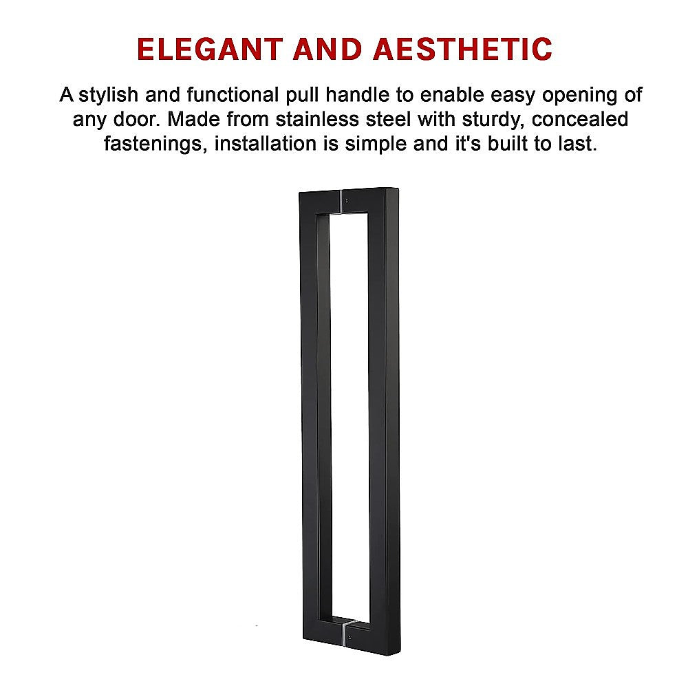 Matte Black 1200mm Door Pull Handle, Stainless Steel