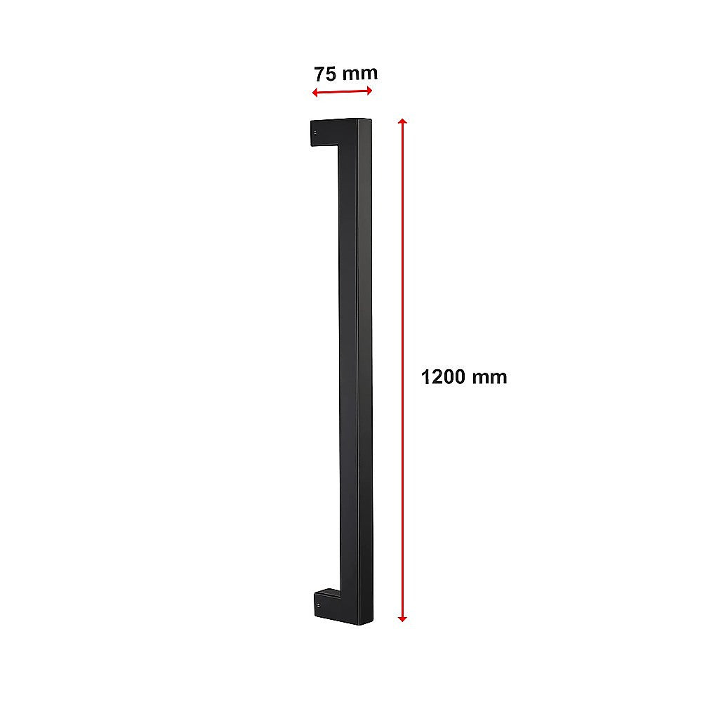 Matte Black 1200mm Door Pull Handle, Stainless Steel