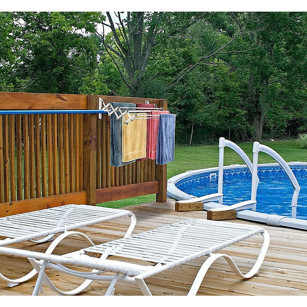 Clothes Airer Pull Out Expander Clothes Line Caravan RV Laundry Access