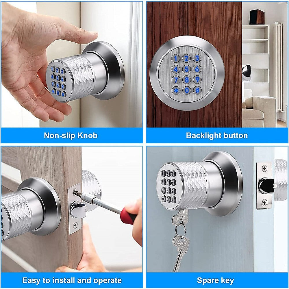 Digital Electronic Code Door Lock Keyless Entry Keypad Programmable Lo