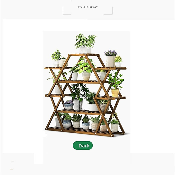 Bamboo Multilayer Flower Plant Bonsai Rack Shelf Stand Porch Lawn Pati