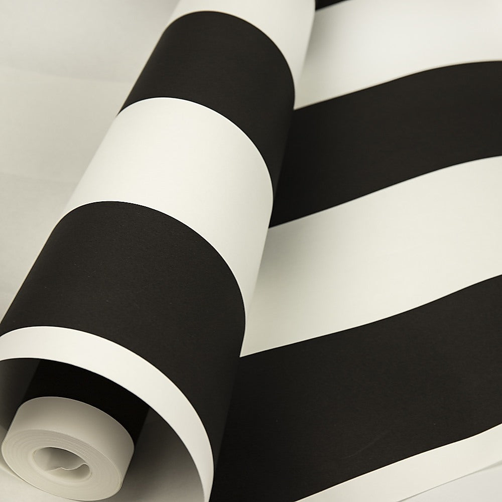 Modern Vinyl Stripes Wallpaper, Water Resistant - Randy & Travis