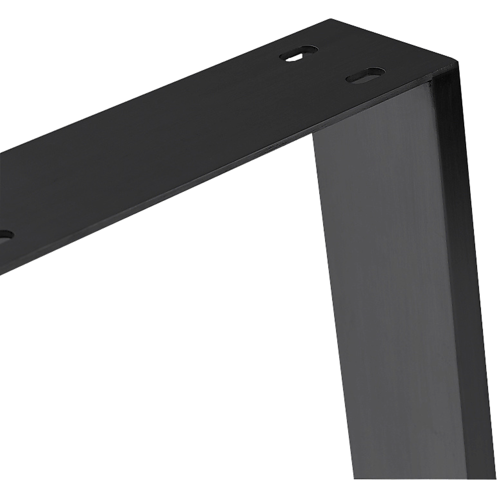 Black Trapezium Table Bench Legs, Powder Coated Steel, Set of 2