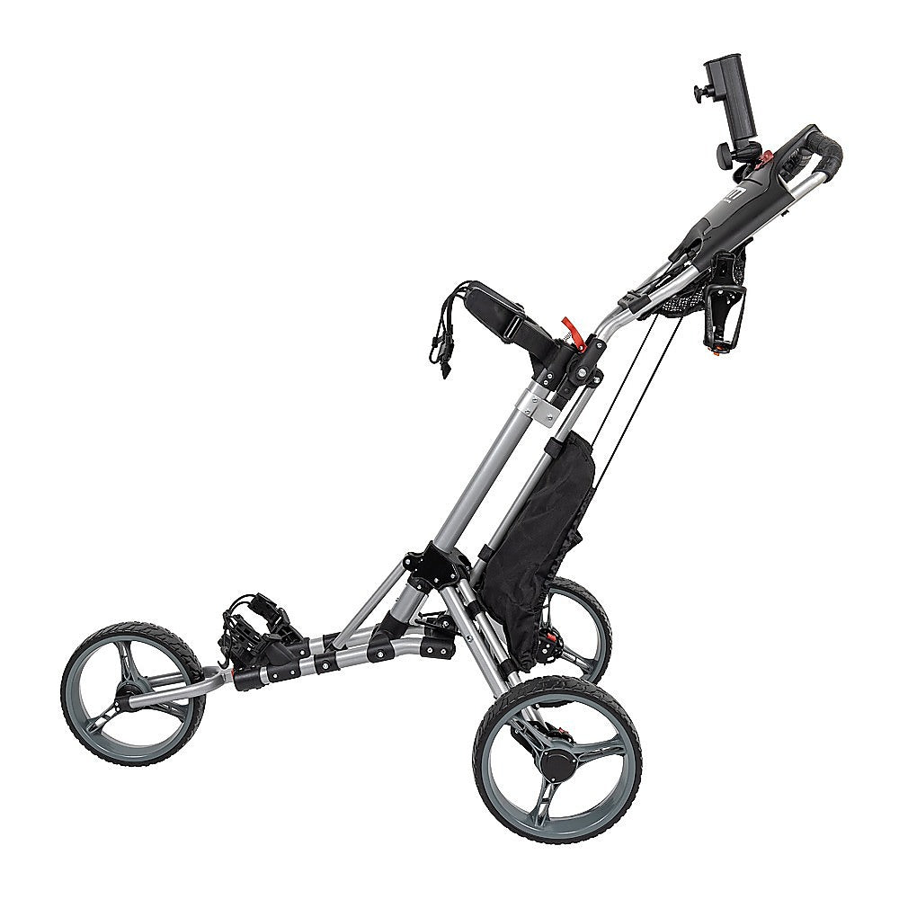 Golf Club Buggy Trolley Cart Compact Foldable 3 Wheel