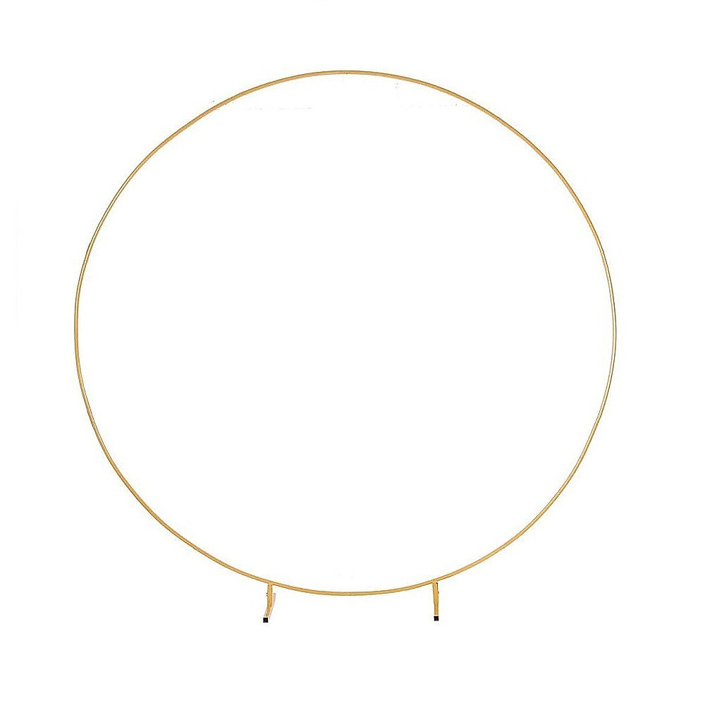 Weatherproof Gold Wedding Hoop Backdrop Stand, 3m, Randy & Travis Machinery