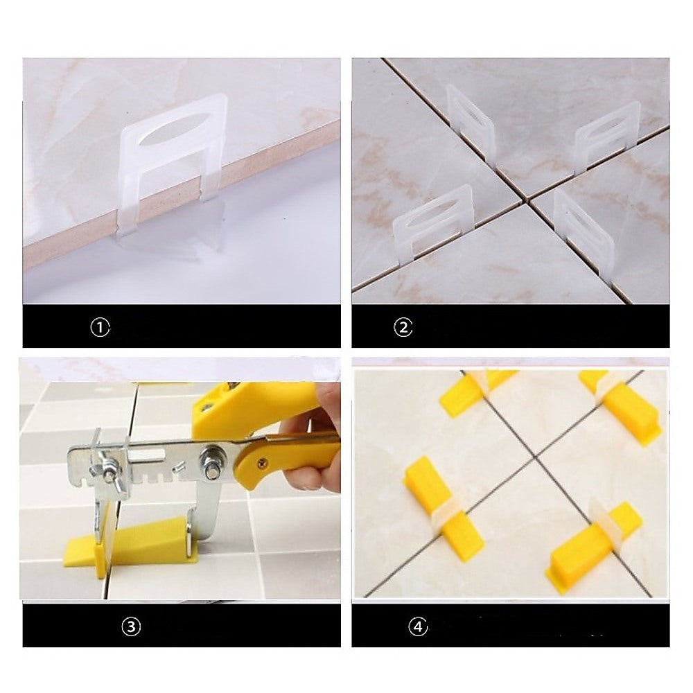 Tile Setting Clips 1000x Tile Leveling System Clips Levelling Spacer Tiling Tool Floor Wa