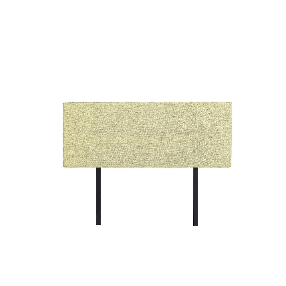 Linen Fabric Double Bed Deluxe Headboard Bedhead - Sulfur Yellow