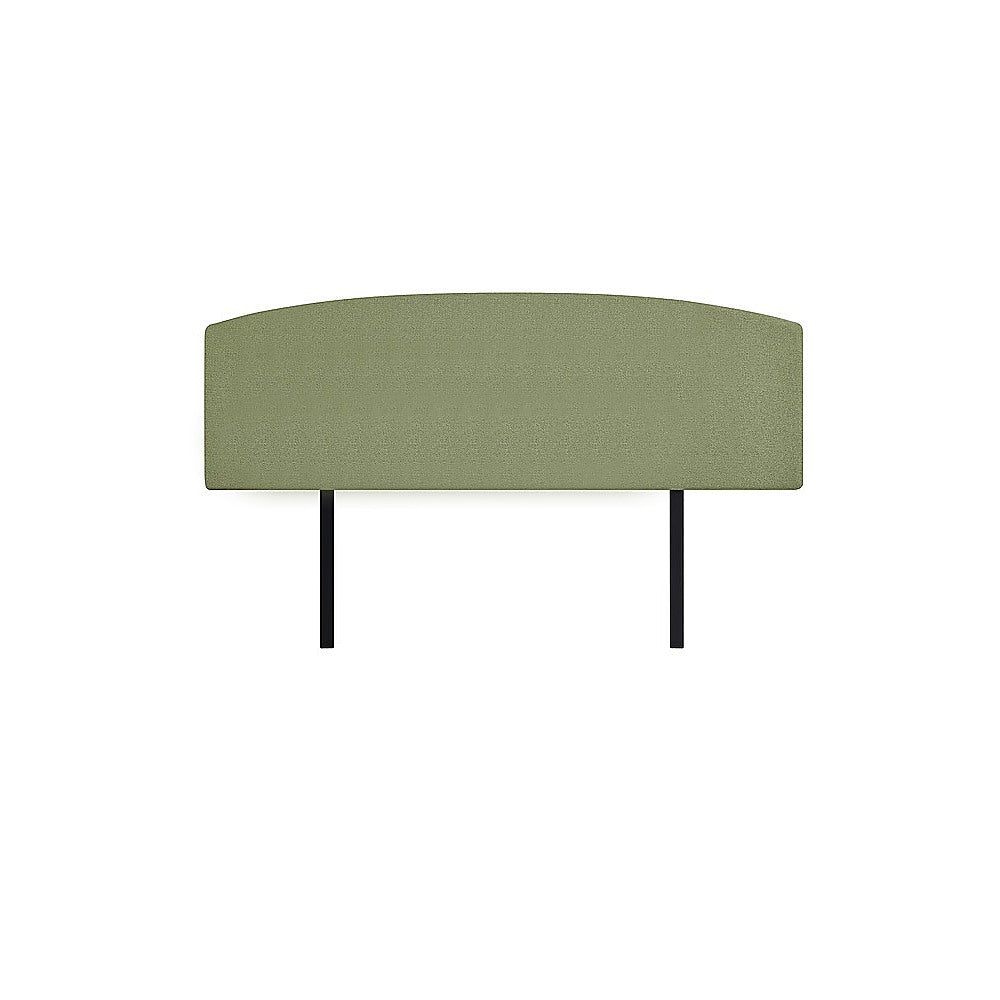 Linen Fabric King Bed Curved Headboard Bedhead - Olive Green