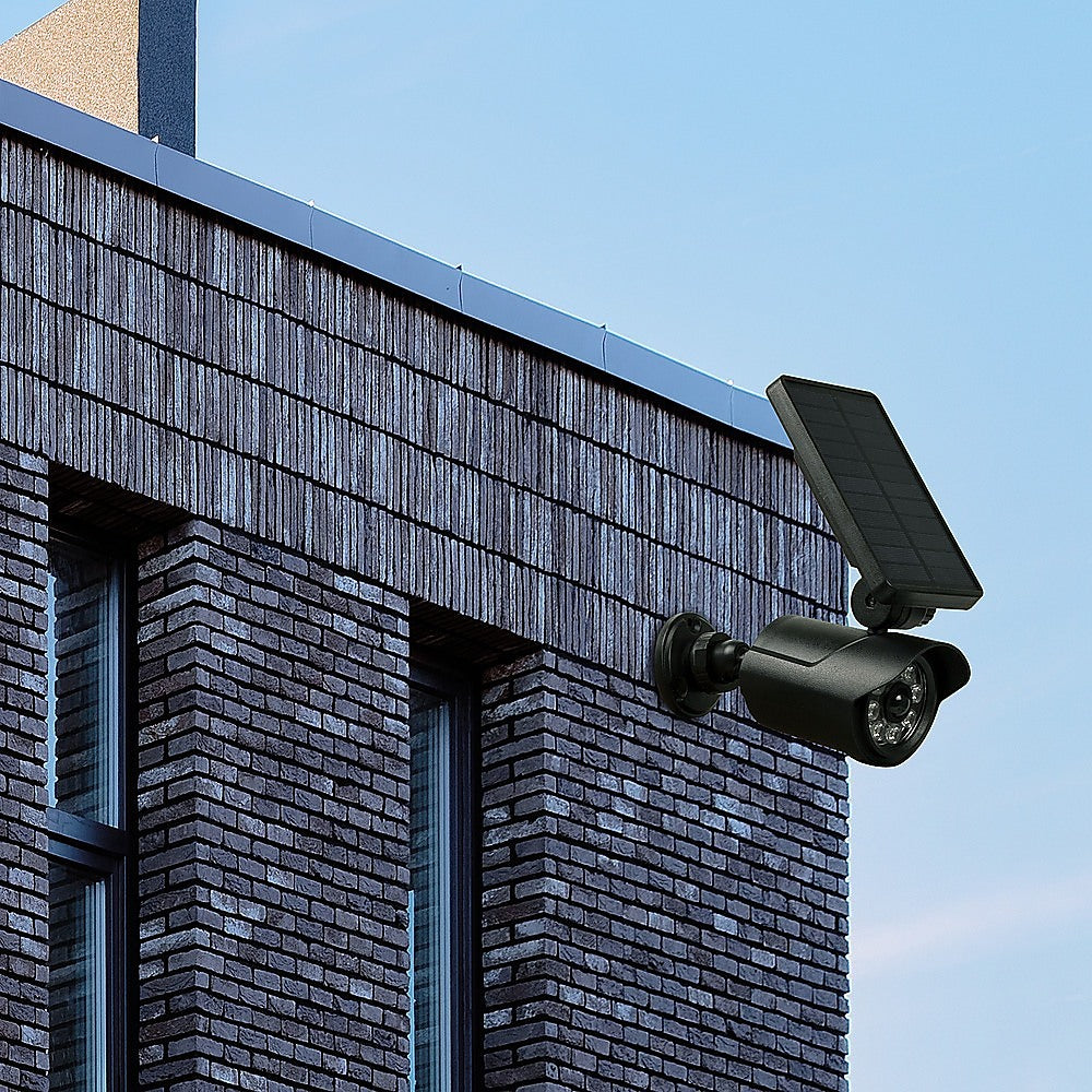 Solar-Powered Motion Sensor LED Security Spotlight - Black