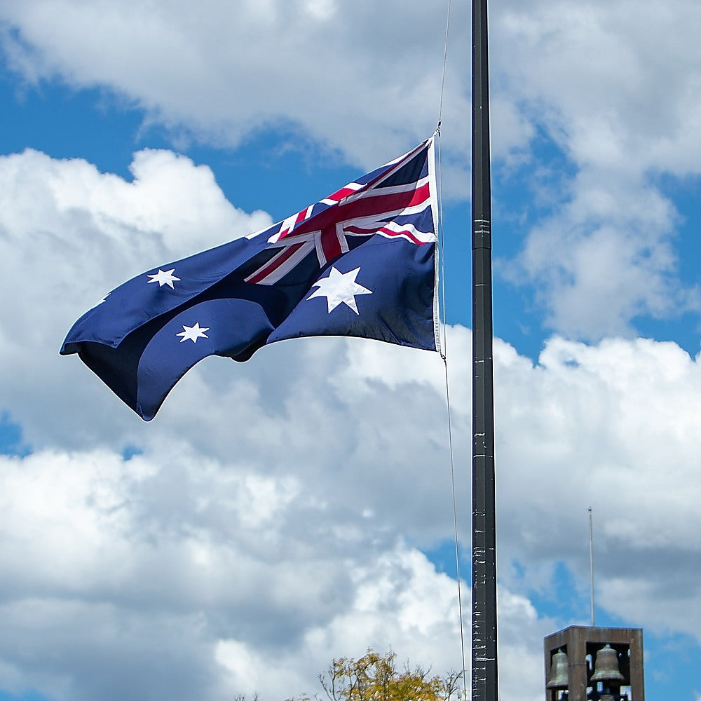 Heavy Duty Woven Polyester Australian Flag with Metal Clips