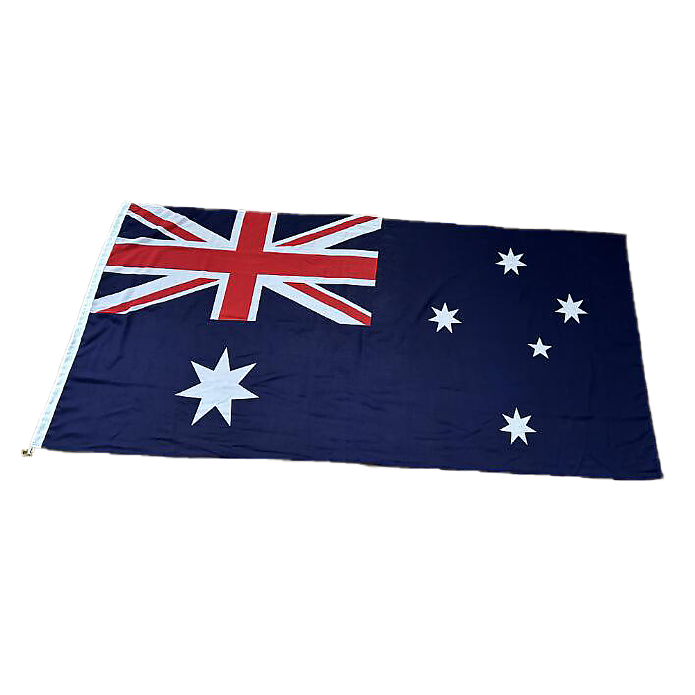Australian Flag Heavy Duty Woven Spun Poly Australia Flag Metal Clips