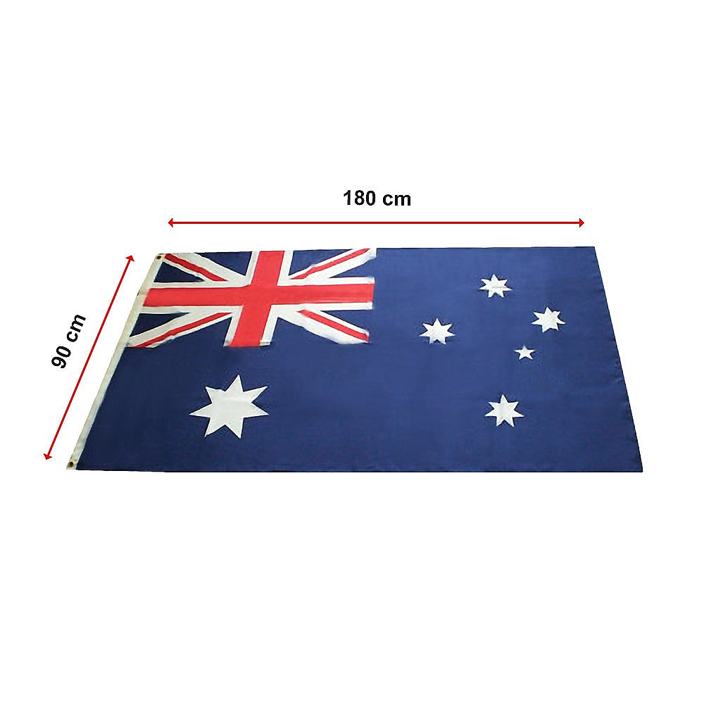 Heavy Duty Woven Polyester Australian Flag with Metal Clips