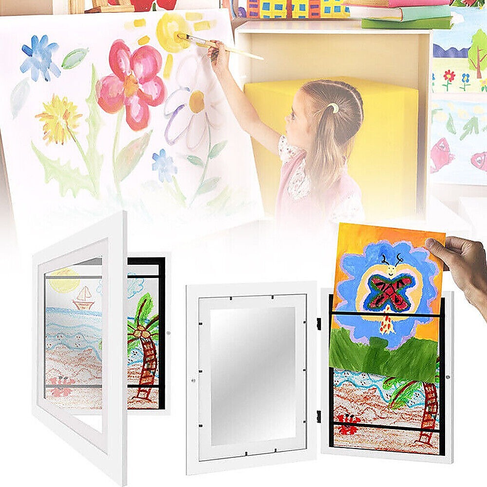 Kids Art Wood Frame Children Art Projects Display Hold 150 Pictures