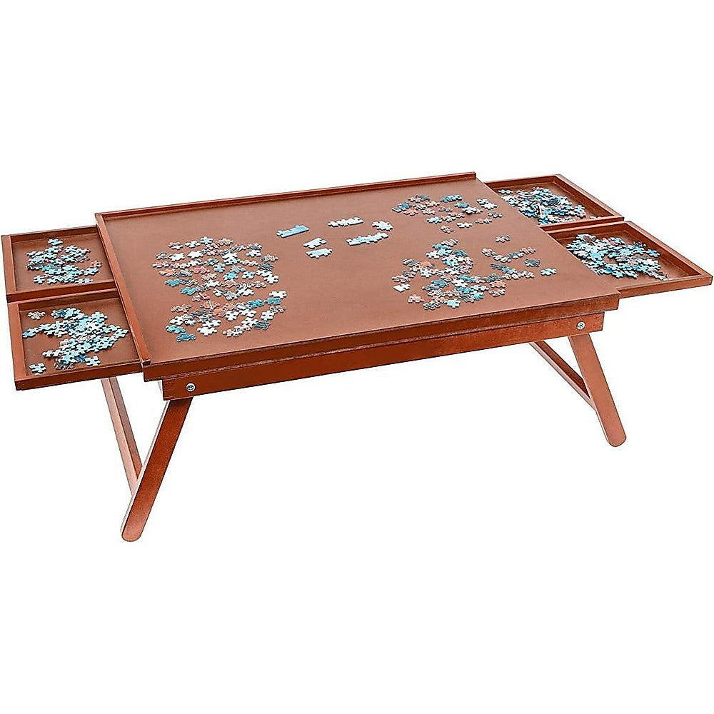 1500 Piece Puzzle Board, 70cm x 90cm Wooden Jigsaw Puzzle Table with Legs