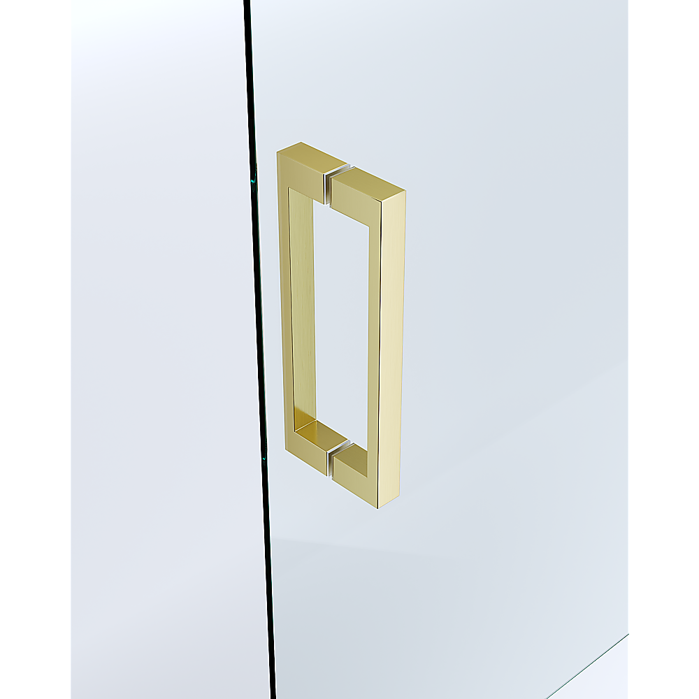 Adjustable Double Sliding Glass Shower Door, 900x1100mm, Gold