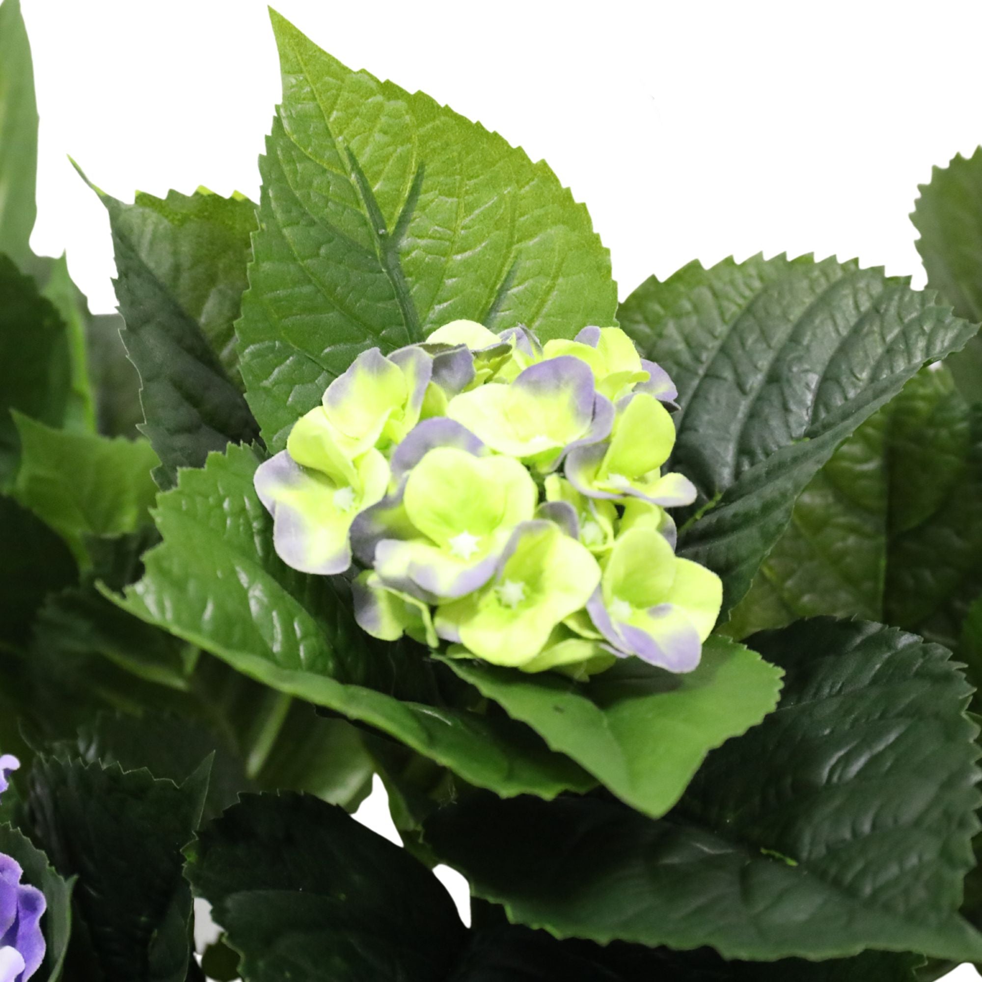Artificial Hydrangea 74cm - Mixed Purples And Yellows