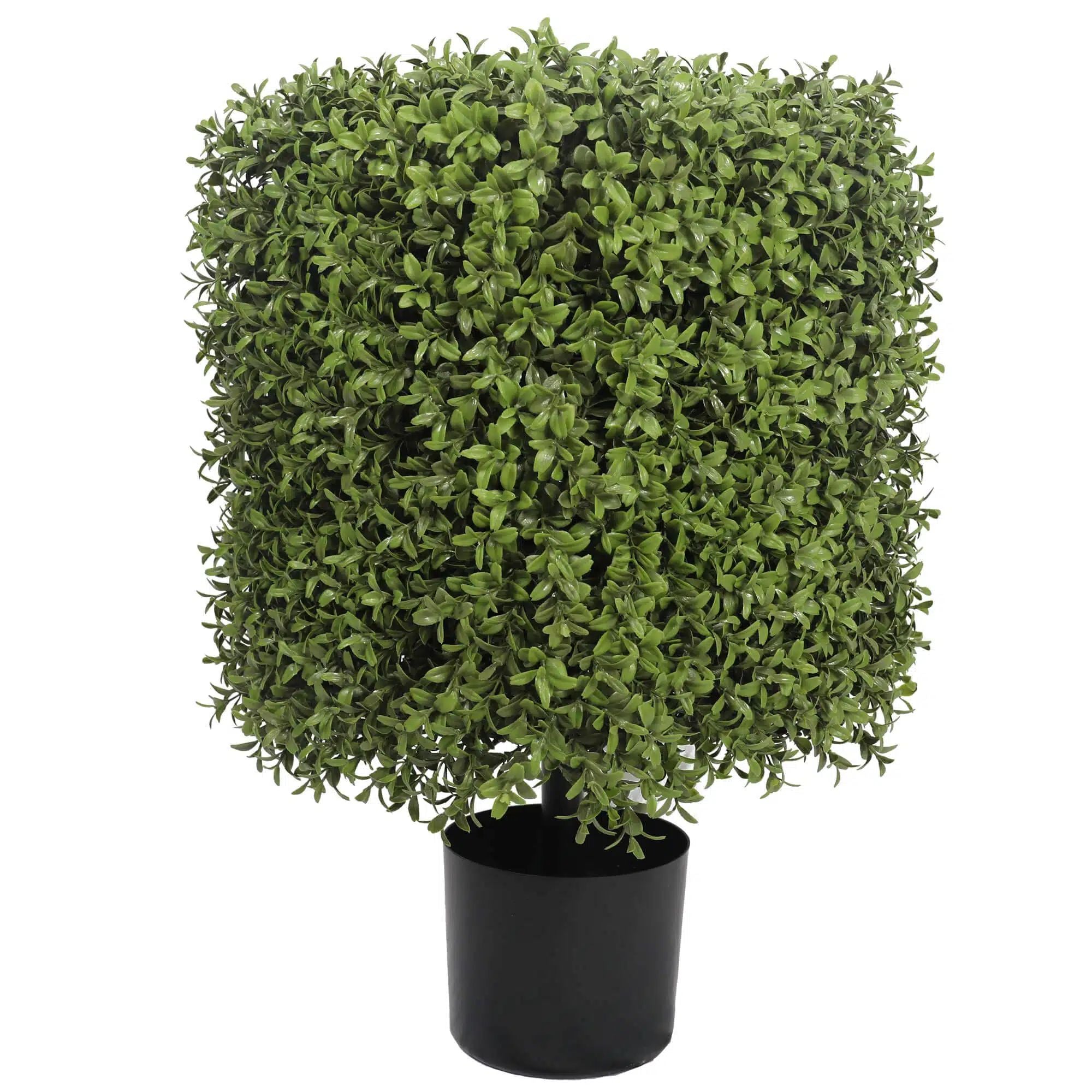Premium Potted Artificial Square Topiary Plant 55cm UV Resistant