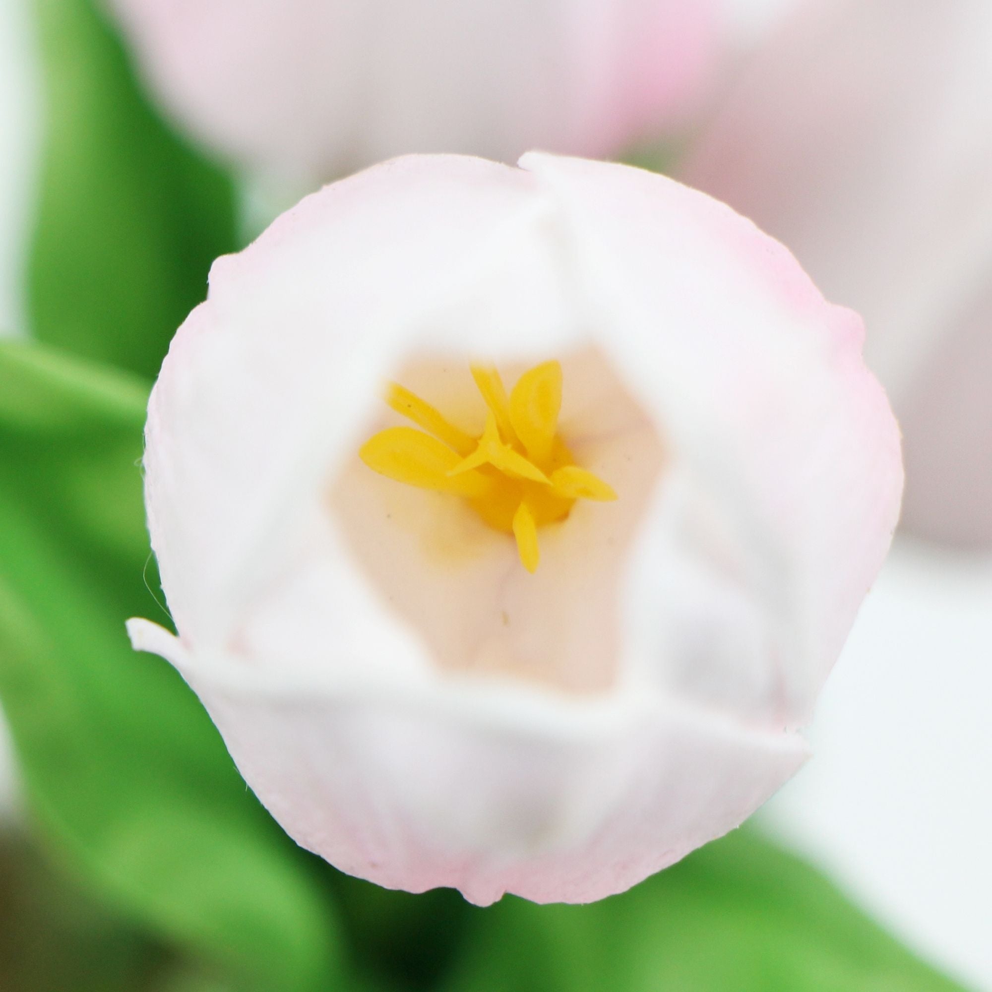 Flowering Pink Artificial Tulip Plant Arrangement With Ceramic Bowl 35cm