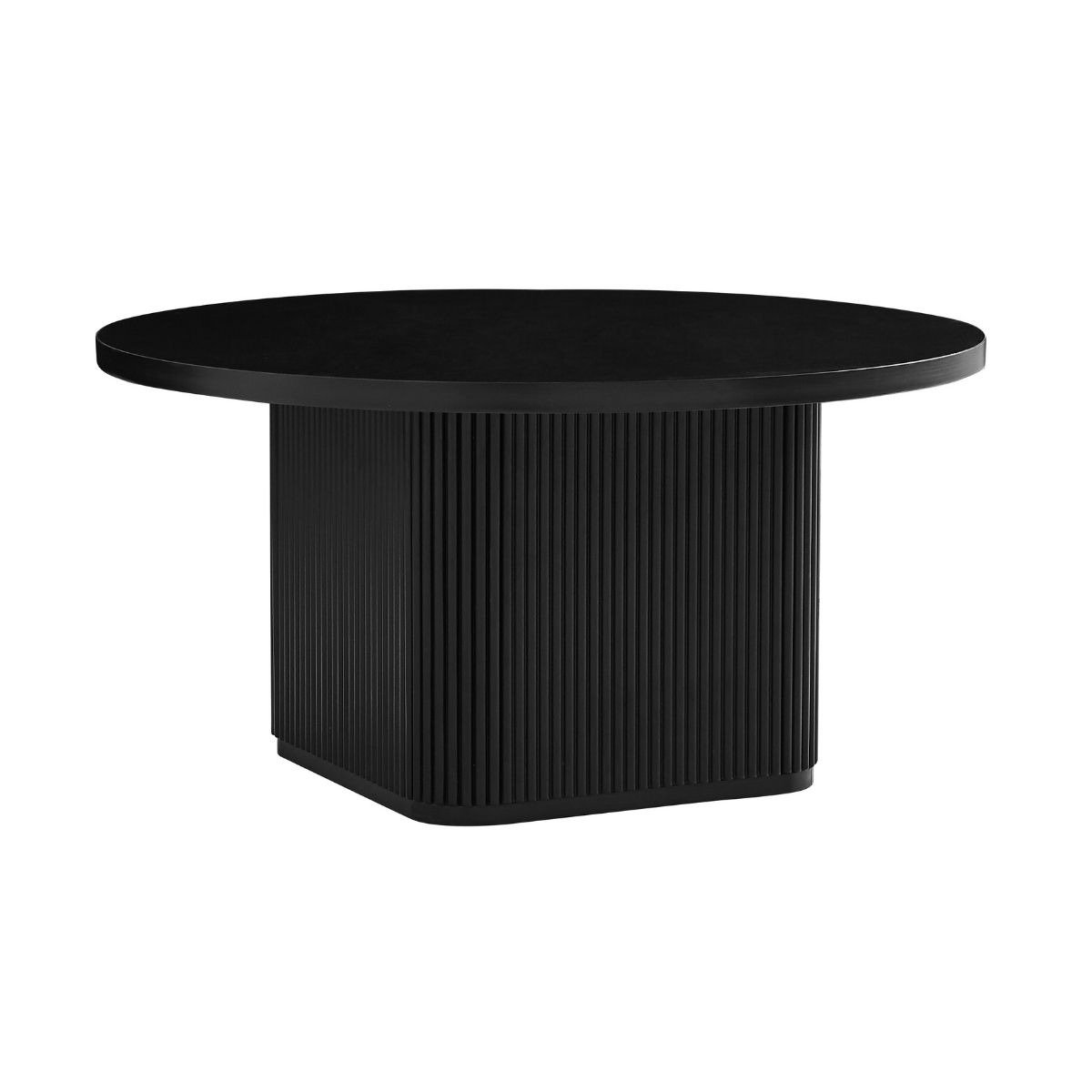 Tate Black Round Column Coffee Table