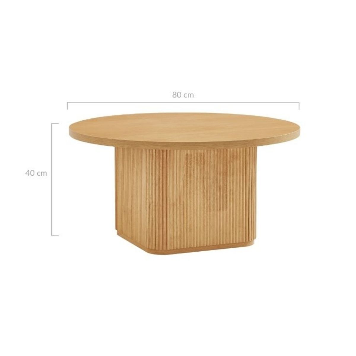 Tate Round Column Coffee Table in Natural