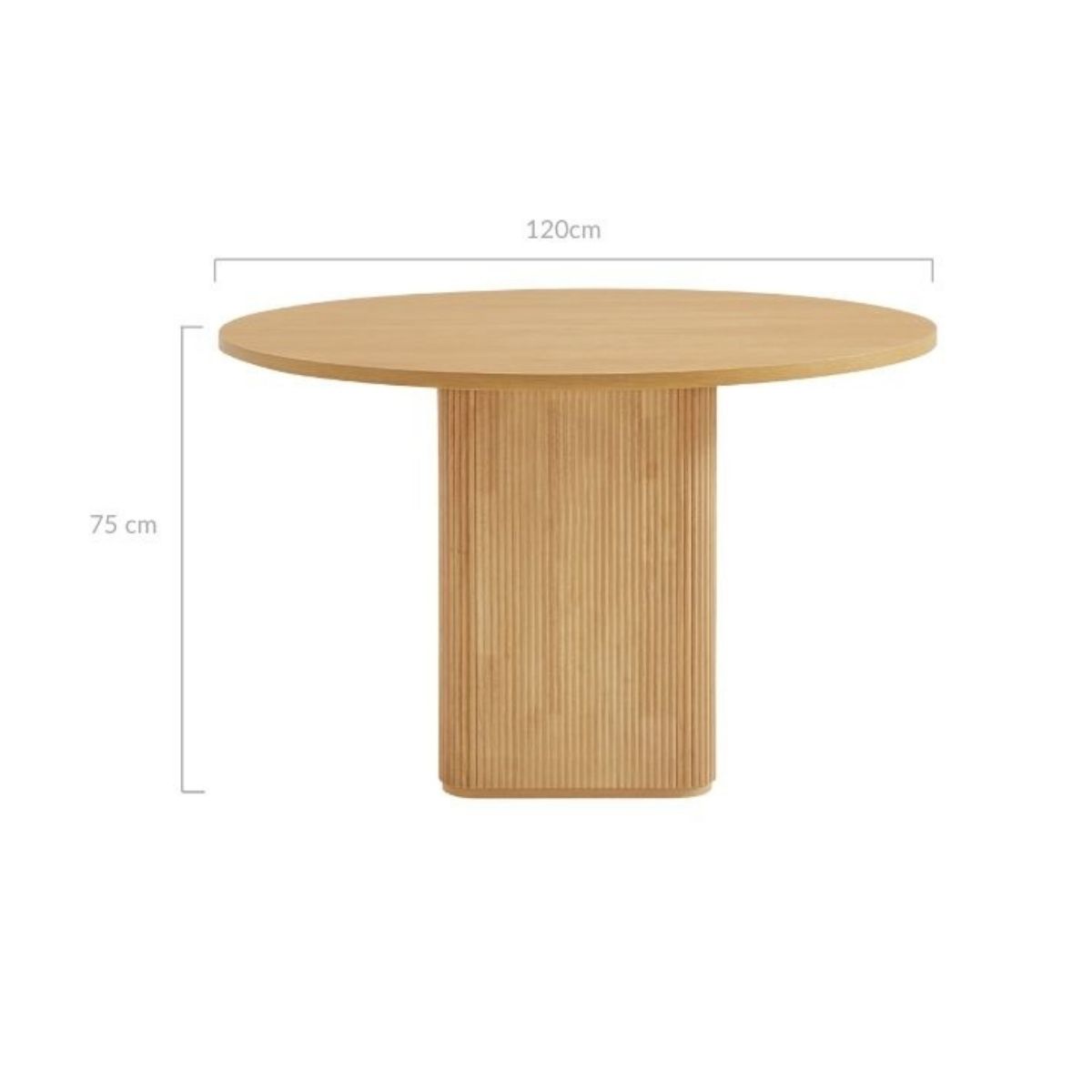 Tate 4 Seater Column Dining Table in Natural
