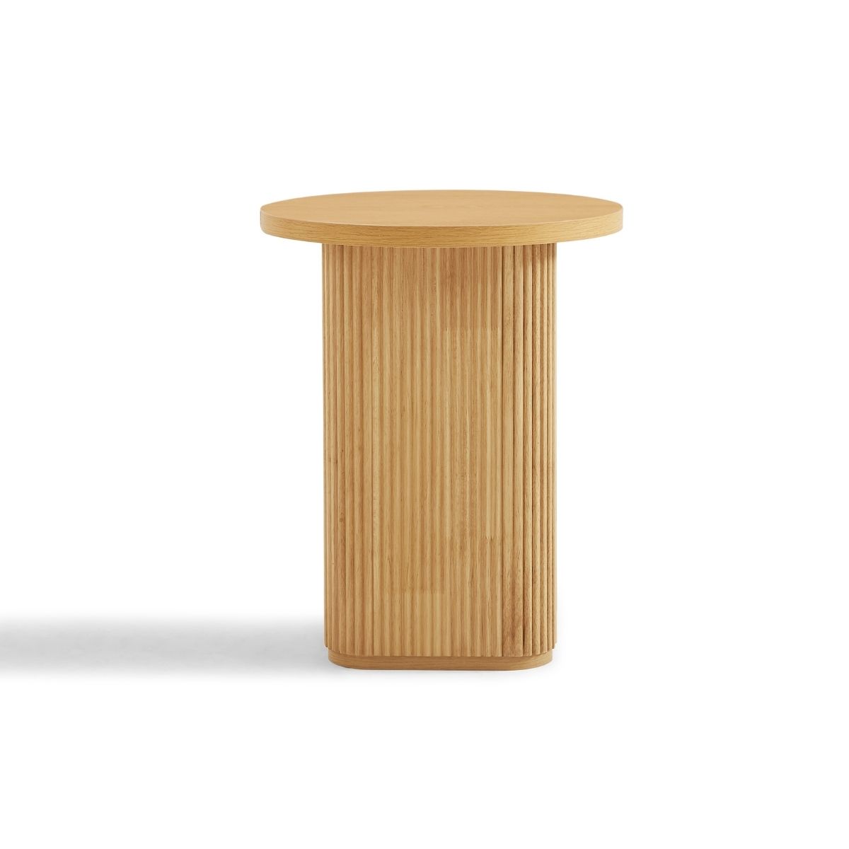 Tate Round Column Side Table in Natural