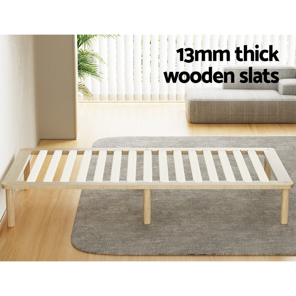 Artiss Bed Frame Single Size Wooden Base Mattress Platform Timber Pine AMBA