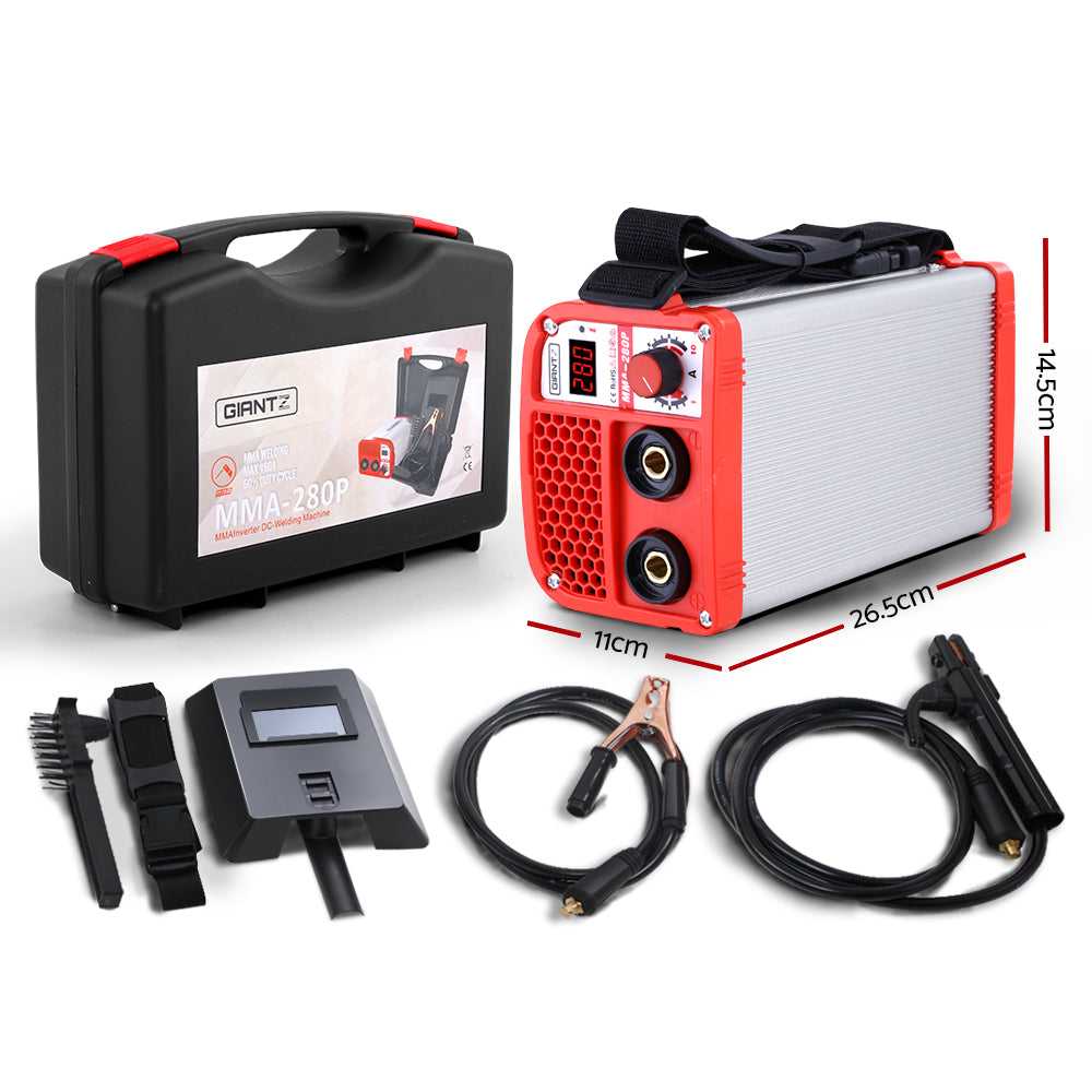 Compact 280 Amp Inverter Welder with IGBT, LED Display - Giantz