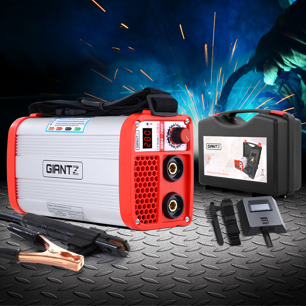 Compact 280 Amp Inverter Welder with IGBT, LED Display - Giantz