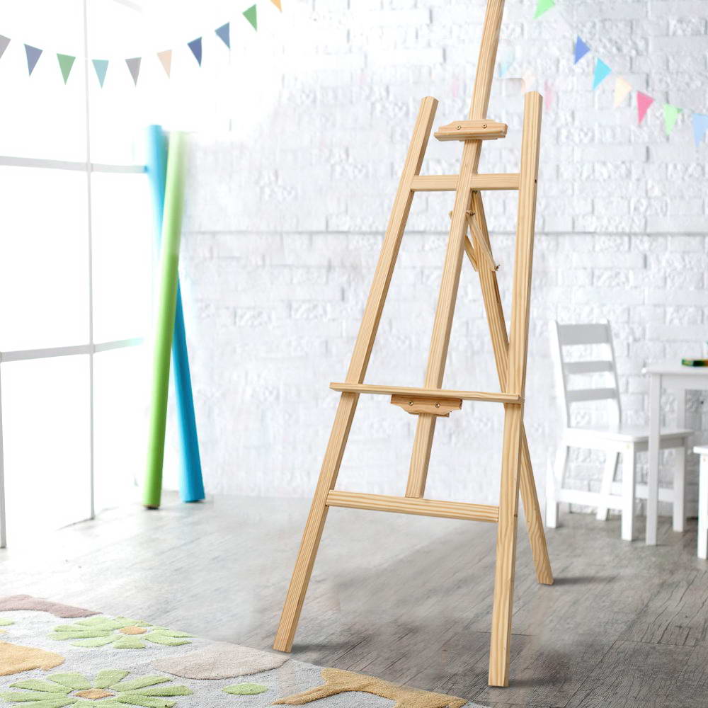 Adjustable Pine Wood Floor Easel, 175cm A-Frame - Artiss