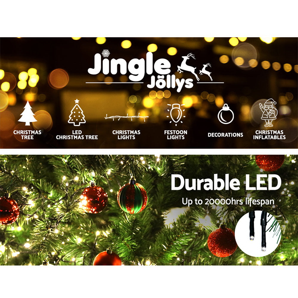 Jingle Jollys Christmas Tree 2.1M Xmas Tree Decorations 3000 LEDs 8 Light Mode