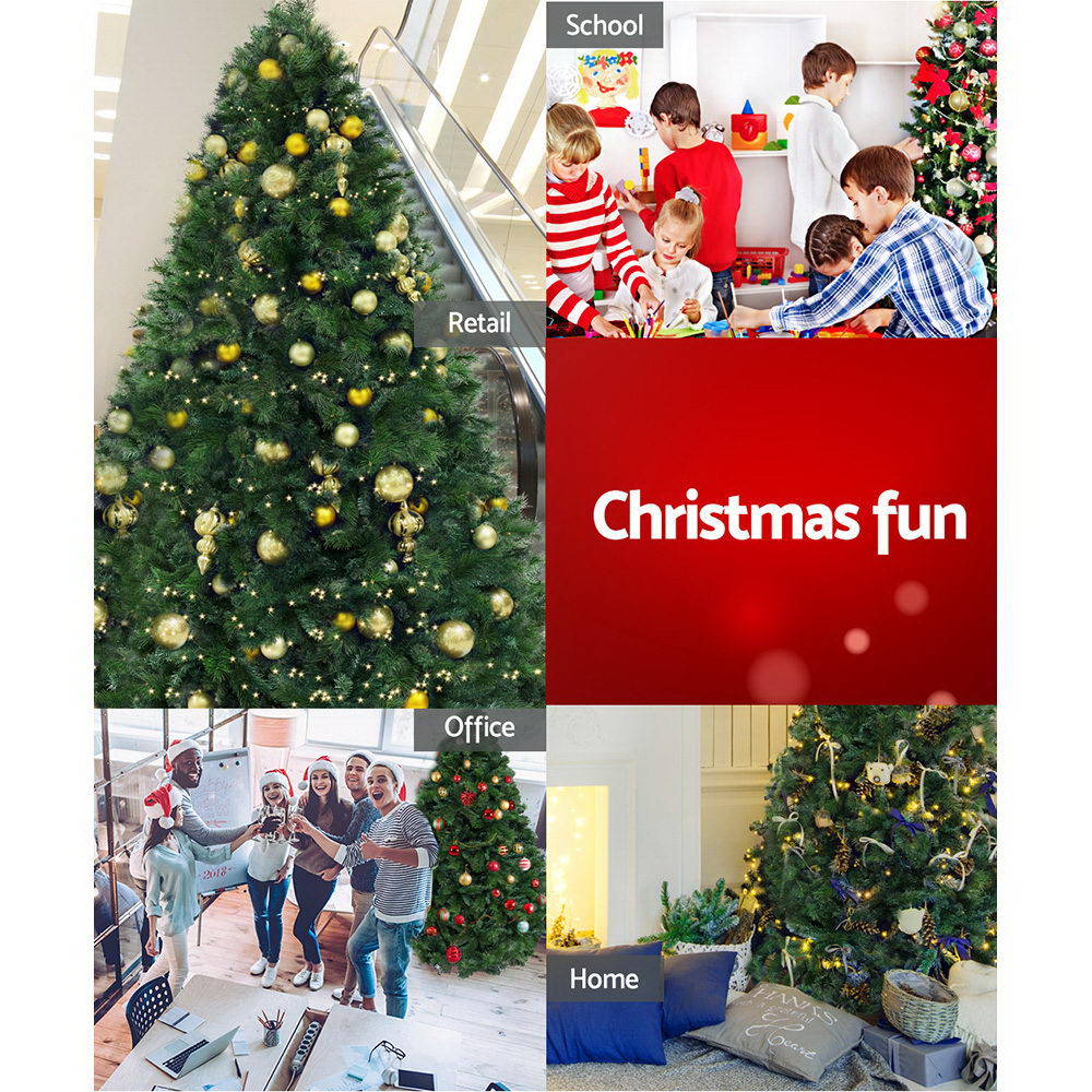 Jingle Jollys Christmas Tree 2.4M Xmas Tree Decorations Pine Needles 2100 Tips