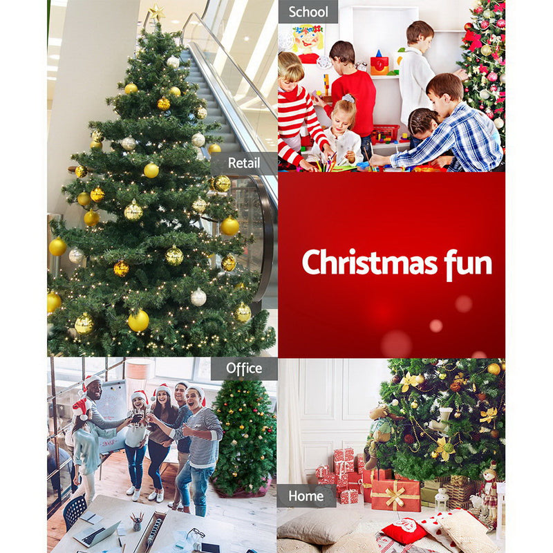 Jingle Jollys Christmas Tree 2.4M Xmas Trees Decorations Green 1500 Tips