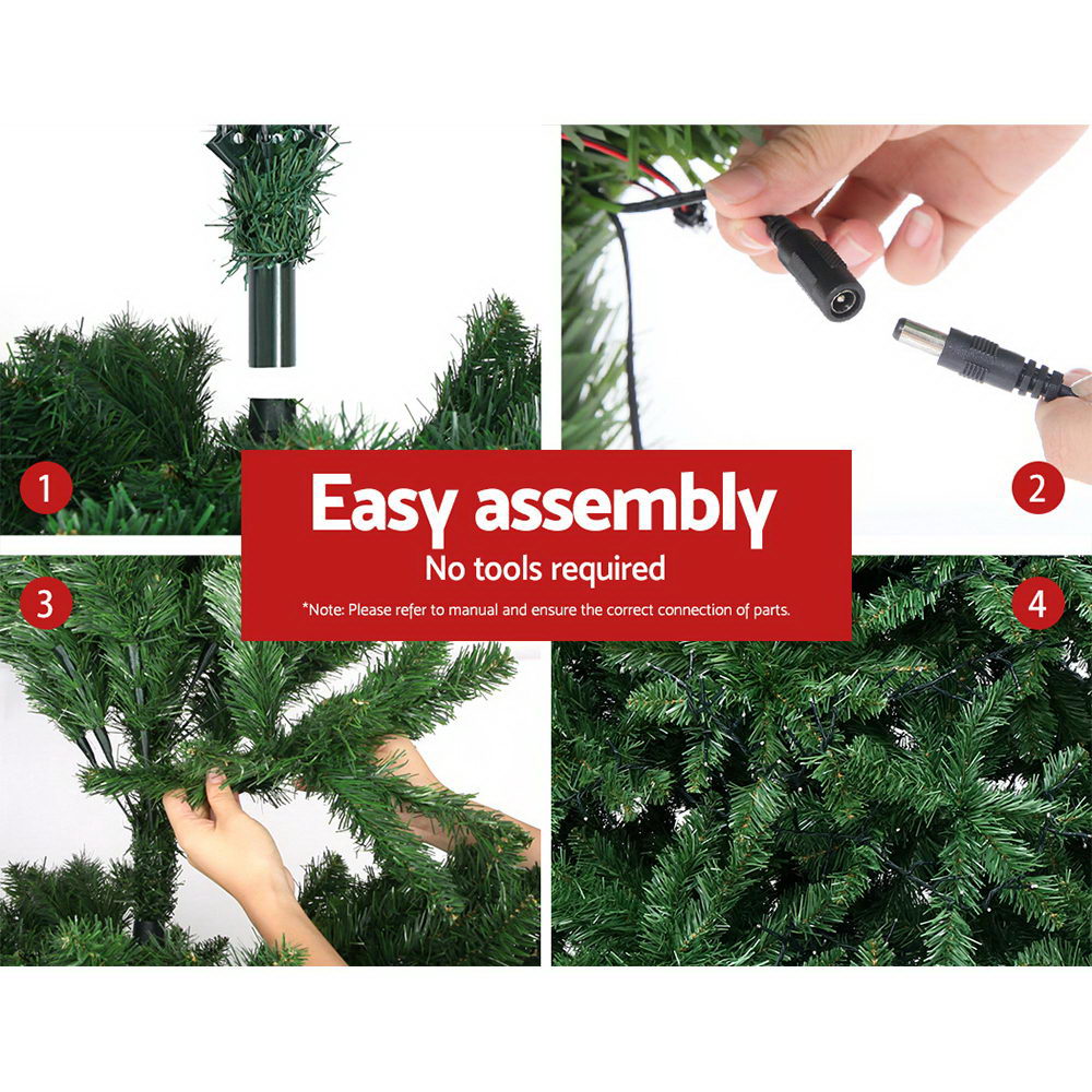 240cm Pre-lit 3190 LEDs Xmas Tree, 8 Modes, Jingle Jollys