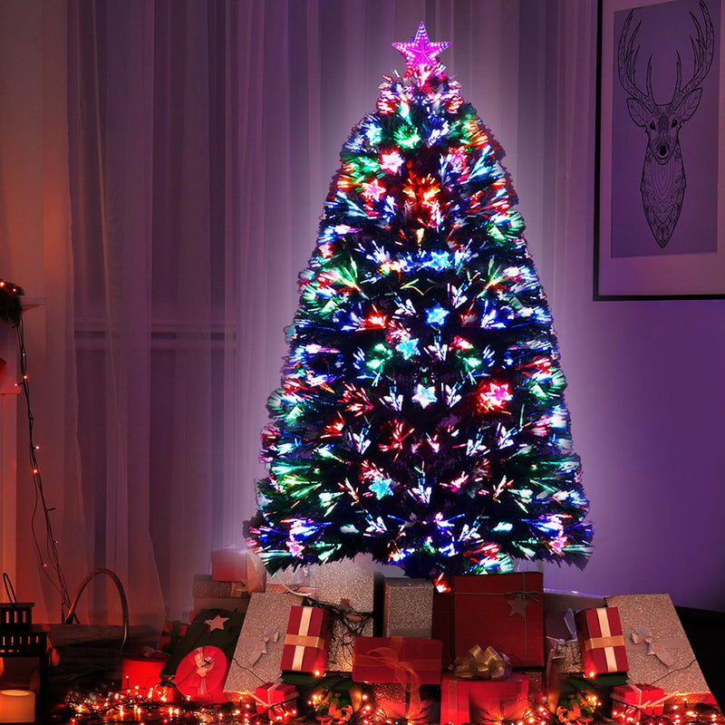 Jingle Jollys Christmas Tree 1.5M LED Xmas trees with Lights Multi Col ...