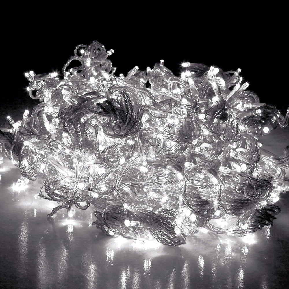 Jingle Jollys 6X3M Christmas Lights Curtain Light Cool White 600 LED